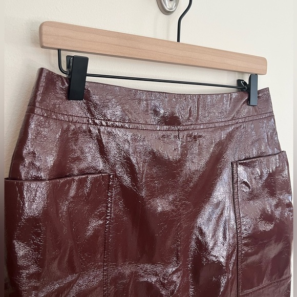 Maeve x Anthropologie NWOT Faux Leather Mini Skirt - Picture 5 of 13
